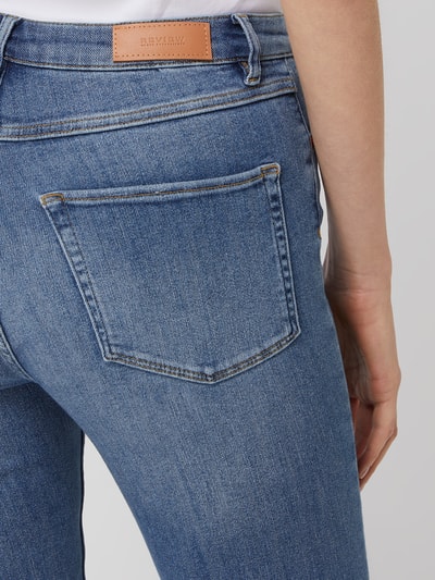 Review Jeansy o kroju skinny fit z efektami znoszenia Niebieski 3