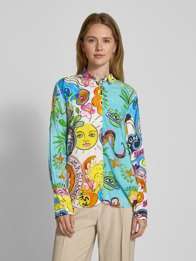 Emily Van den Bergh Blouse van viscose met kentkraag en sportmanchetten Wit - 4