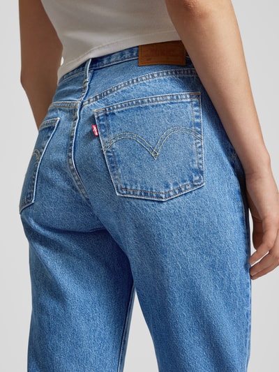 Levi's® Tapered fit jeans met verkort model, model '501 CROP' Jeansblauw - 3