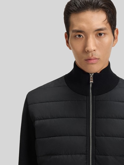 BOSS Regular Fit Sweatjacke mit gesteppter Vorderseite Modell 'HERNESTO' Black 3