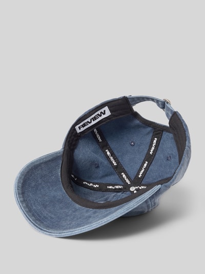 Review Czapka z daszkiem z tkaniny stylizowanej na denim Szaroniebieski 2