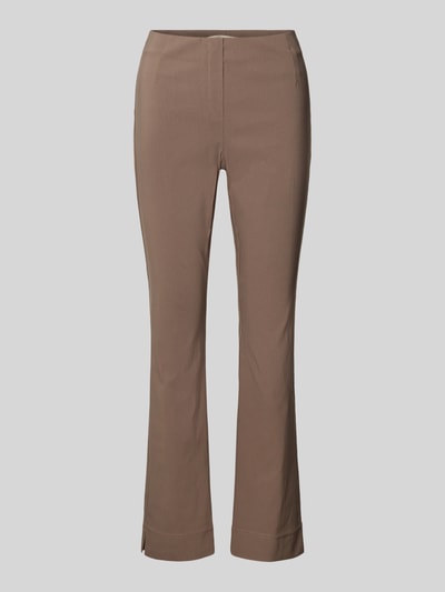 STEHMANN Stoffen broek met deelnaden, model 'INA' Taupe - 2