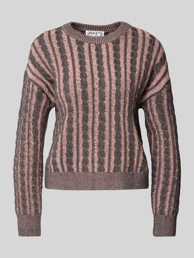 JAKE*S STUDIO WOMAN Strickpullover mit Zopfmuster Rosa 2