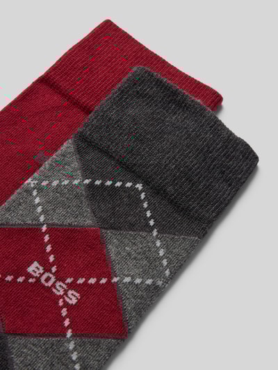 BOSS Skarpety z mieszanki bawełny w zestawie 2 szt. Jasnoczerwony 2