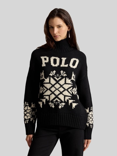Polo Ralph Lauren Relaxed Fit Rollkragenpullover aus reiner Wolle Black 5