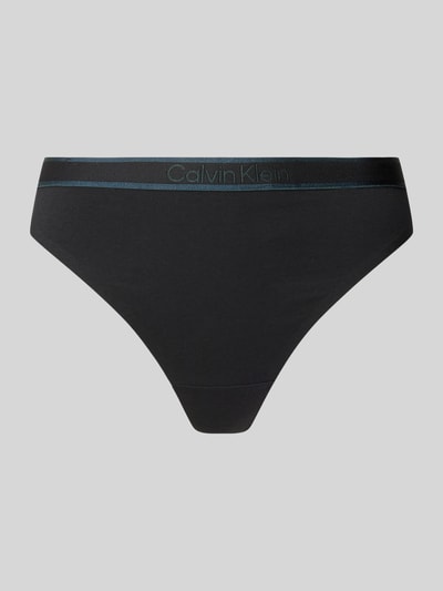 Calvin Klein Underwear String mit Label-Bund Black 1