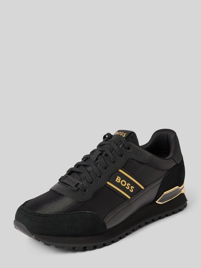 BOSS Sneakers met vetersluiting Zwart - 1