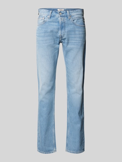 Replay Straight Fit Jeans im 5-Pocket-Design Modell 'Grover' Jeansblau 1