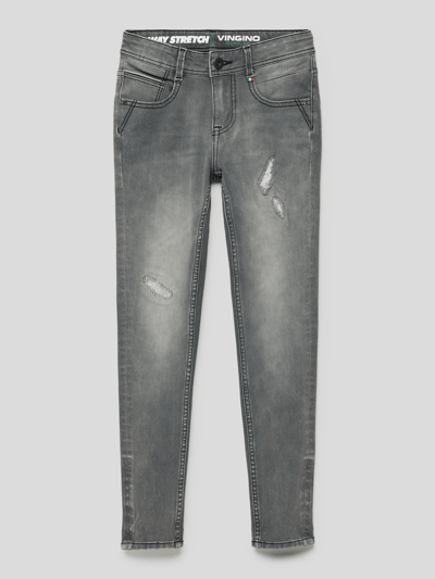 VINGINO Jeans in destroyed-look, model 'Ennio' Middengrijs - 1