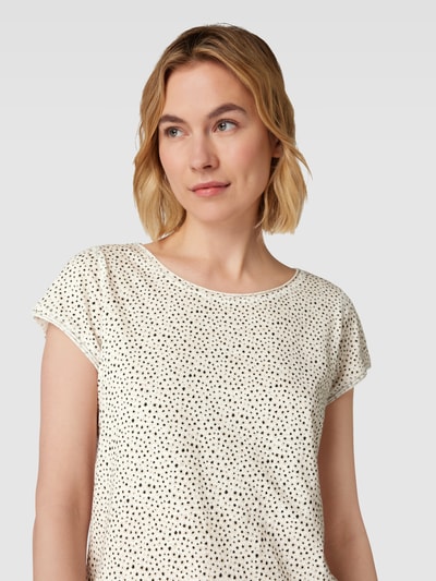 Esprit T-shirt met all-over motiefprint Zand - 3