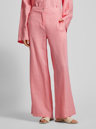 (The Mercer) N.Y. Leinenhose in unifarbenem Design Pink 4