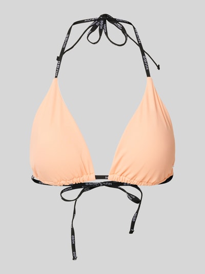 HUGO Bikini-Oberteil in Triangel-Form mit Label-Details Apricot 1