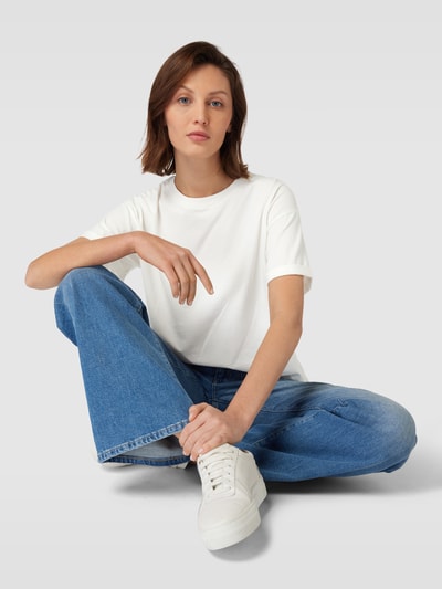 Bash T-shirt z okrągłym dekoltem model ‘ROSIE’ Złamany biały 3