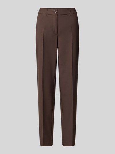 Betty Barclay Slim Fit Bundfaltenhose mit Bügelfalten Dunkelbraun 1