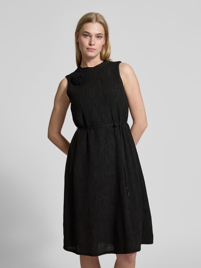 s.Oliver BLACK LABEL Knielange jurk van lyocellmix Zwart - 4