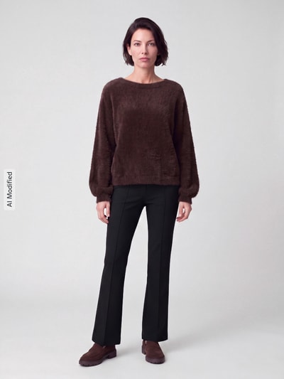 Garcia Regular Fit Pullover mit Viskose-Anteil Mittelbraun 1