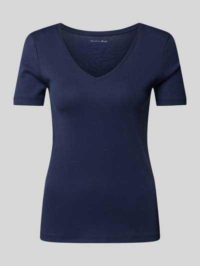 Christian Berg Woman T-shirt met V-hals Donkerblauw - 2