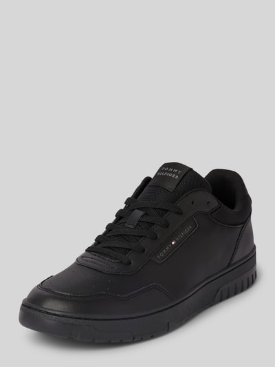 Tommy Hilfiger Sneaker aus Leder-Mix Modell 'BASKET CORE LITE' Black 1