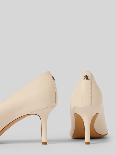 Lauren Ralph Lauren Pumps aus Leder mit Pfennigabsatz Modell 'LANETTE' Offwhite 2