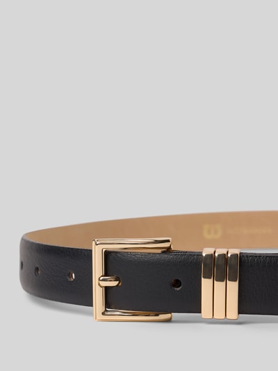 Weinmann Pasek ze skóry nappa ze sprzączką Czarny 2