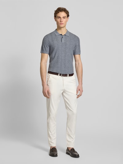 Profuomo Koszulka polo o kroju slim fit z listwą guzikową Jasnoniebieski 1