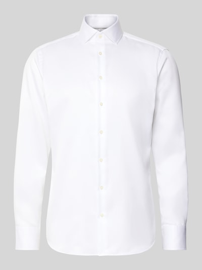 Christian Berg Men Regular Fit Business Hemd aus Baumwolle mit Haifischkragen Weiss 2