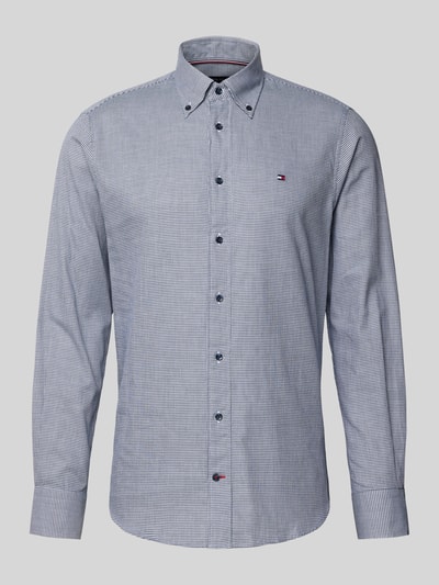 Tommy Hilfiger Regular Fit Businesshemd aus reiner Baumwolle Marine 2