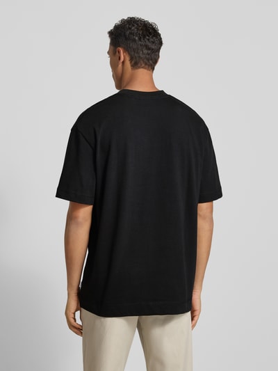 Les Deux T-shirt met ronde hals, model 'Carl' Zwart - 5