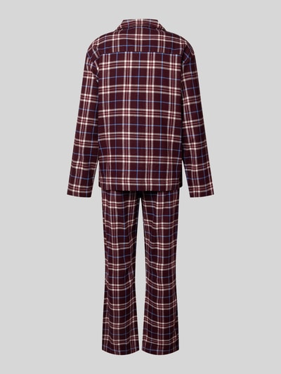 Tommy Hilfiger Relaxed Fit Pyjama-Set aus Baumwoll-Mix Bordeaux 3