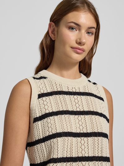 Pieces Regular Fit Pullunder aus reiner Baumwolle Modell 'NUKA' Beige 3