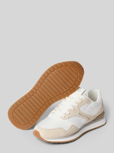 Produktfoto, Sneaker mit Logo Detail Modell 'MAXIMA' von Marc O'Polo, wielokolorowy, zaokrąglony nosek, detal z logo, płaski obcas, sznurowanie, tekstura zamszu i skóry