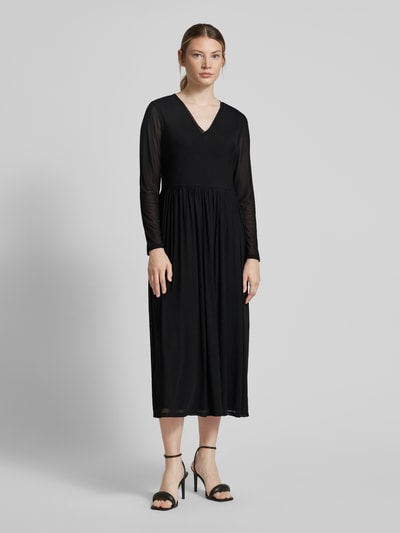 ROBE LÉGÈRE Midikleid mit V-Ausschnitt Black 4