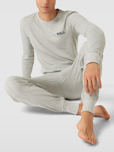 Polo Ralph Lauren Underwear Sweatpants mit Strukturmuster Modell 'WAFFLE' Mittelgrau Melange 3