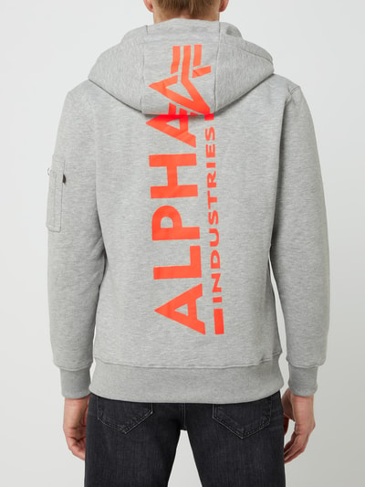 Alpha Industries Hoodie mit Logo-Details  Hellgrau Melange 5