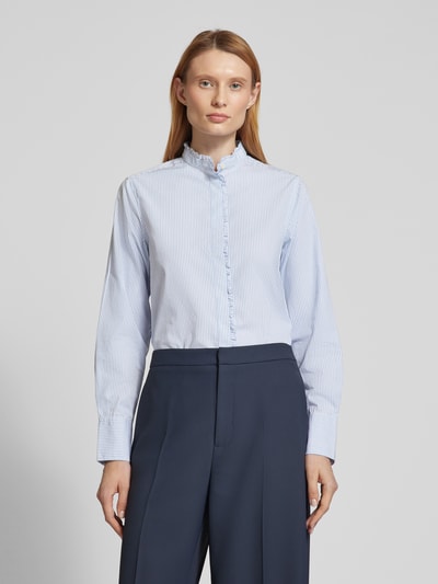 Gant Regular Fit Hemdbluse mit Stehkragen Hellblau 4