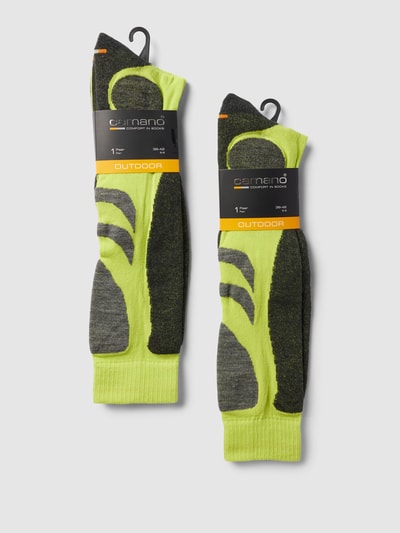 camano Socken mit Label-Detail Neon Gelb 3