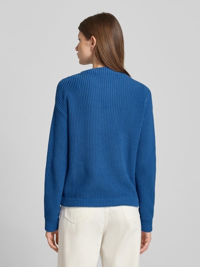 Jake*s Casual Strickpullover mit gerippten Abschlüssen Royal 5