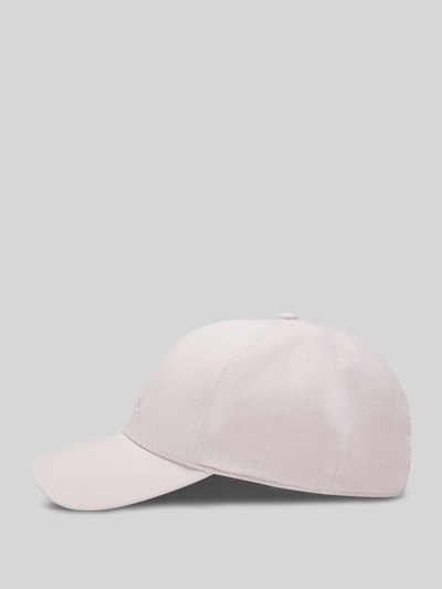 BOSS Basecap aus Leinen mit Label Stitching Rose 4