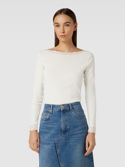 Esprit Longsleeve mit Spitzenbesatz Offwhite 4