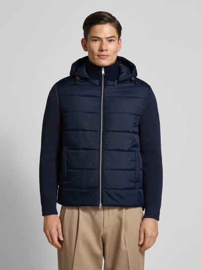 Marc O'Polo Regular fit gewatteerd jack van materiaalmix Marineblauw - 4