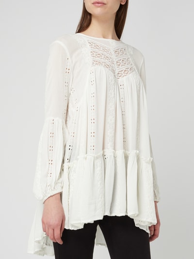 FREE PEOPLE Blouseshirt met ajourborduursel Ecru - 4