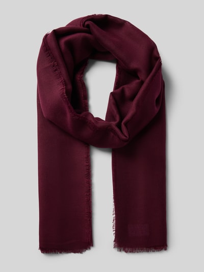 Fraas Sjaal met gerafelde boorden Bordeaux - 1