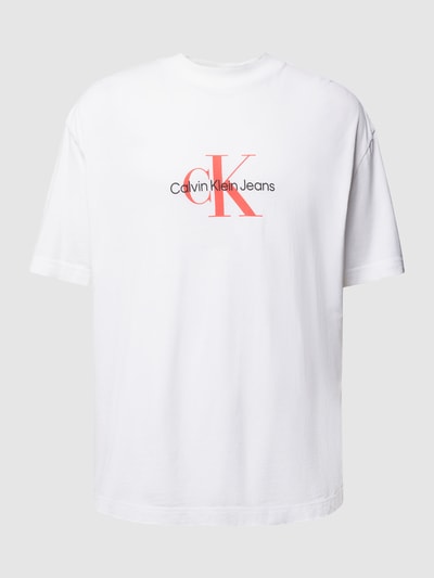 Calvin Klein Jeans T-shirt z nadrukiem z logo Biały 2