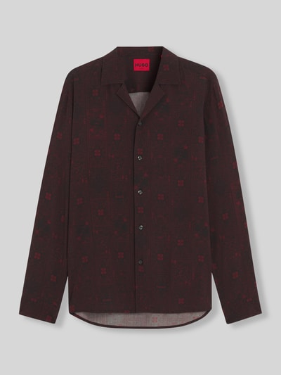 HUGO Slim Fit Freizeithemd aus Viskose Modell 'Ello' Bordeaux 2