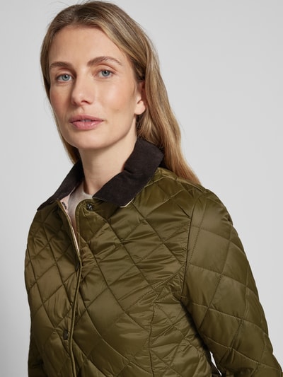 Barbour Steppjacke mit aufgesetzten Taschen Modell 'DEVERON' Oliv 3