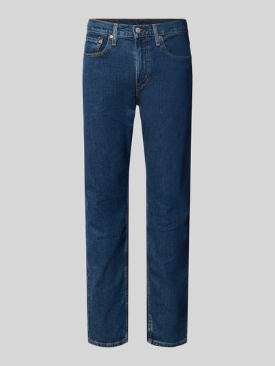 Produktfoto, blaue Tapered Fit Jeans aus Baumwoll-Mix Modell '502®' von Levi's®, glatte Struktur, klassisches Jeansdesign, Herren Tapered Fit Jeans