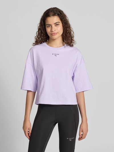 PUMA Relaxed Fit T-Shirt aus reiner Baumwolle Flieder 4