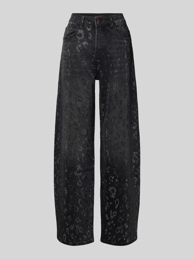 miss goodlife Ballon jeans met siersteentjes, model 'Leosparkle' Donkergrijs - 2