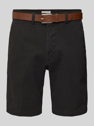 Jack & Jones Korte regular fit chino met riem, model 'MARCO FRANCO' Zwart - 2
