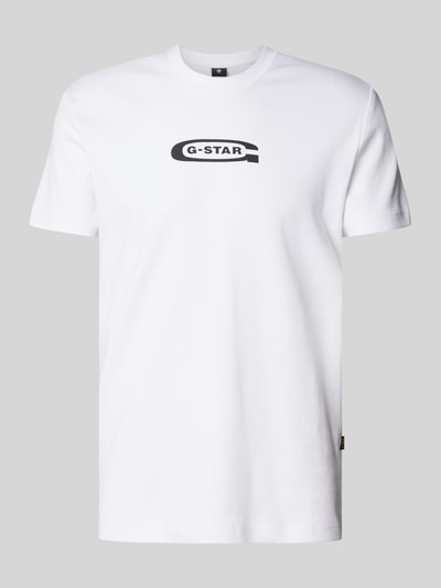 G-Star Raw T-Shirt mit Label-Print Weiss 2